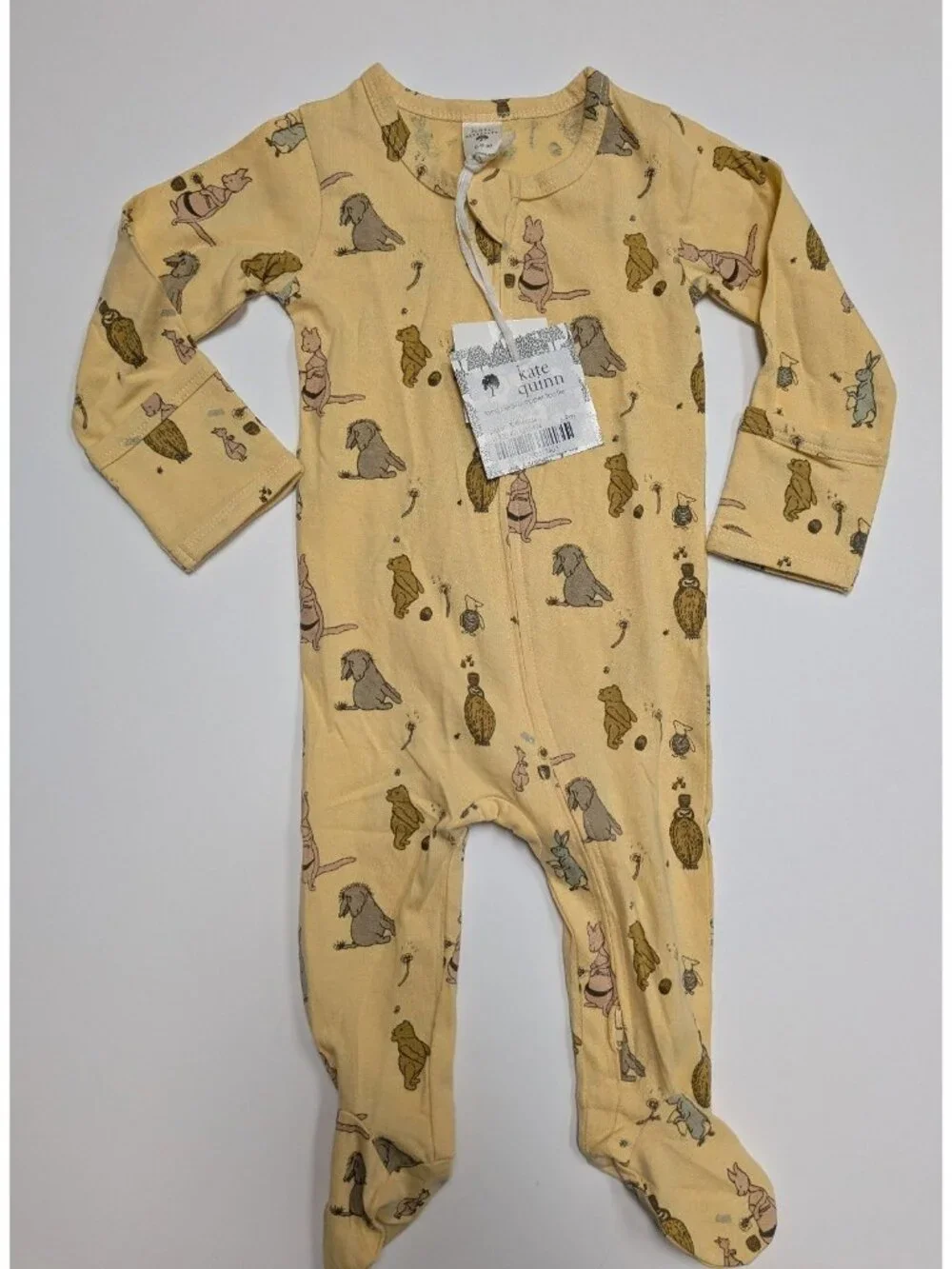 Kate Quinn Organic Cotton Winnie the Pooh & Friends Zipper Footie Zippy 6-9
